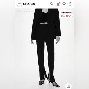 Mango Split Hem Pants